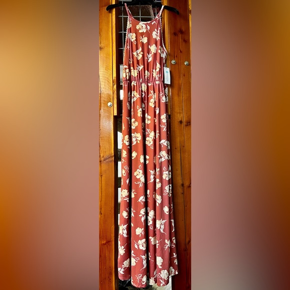 NWT French Grey Medium Floral Maxi Dress - Picture 2 of 4